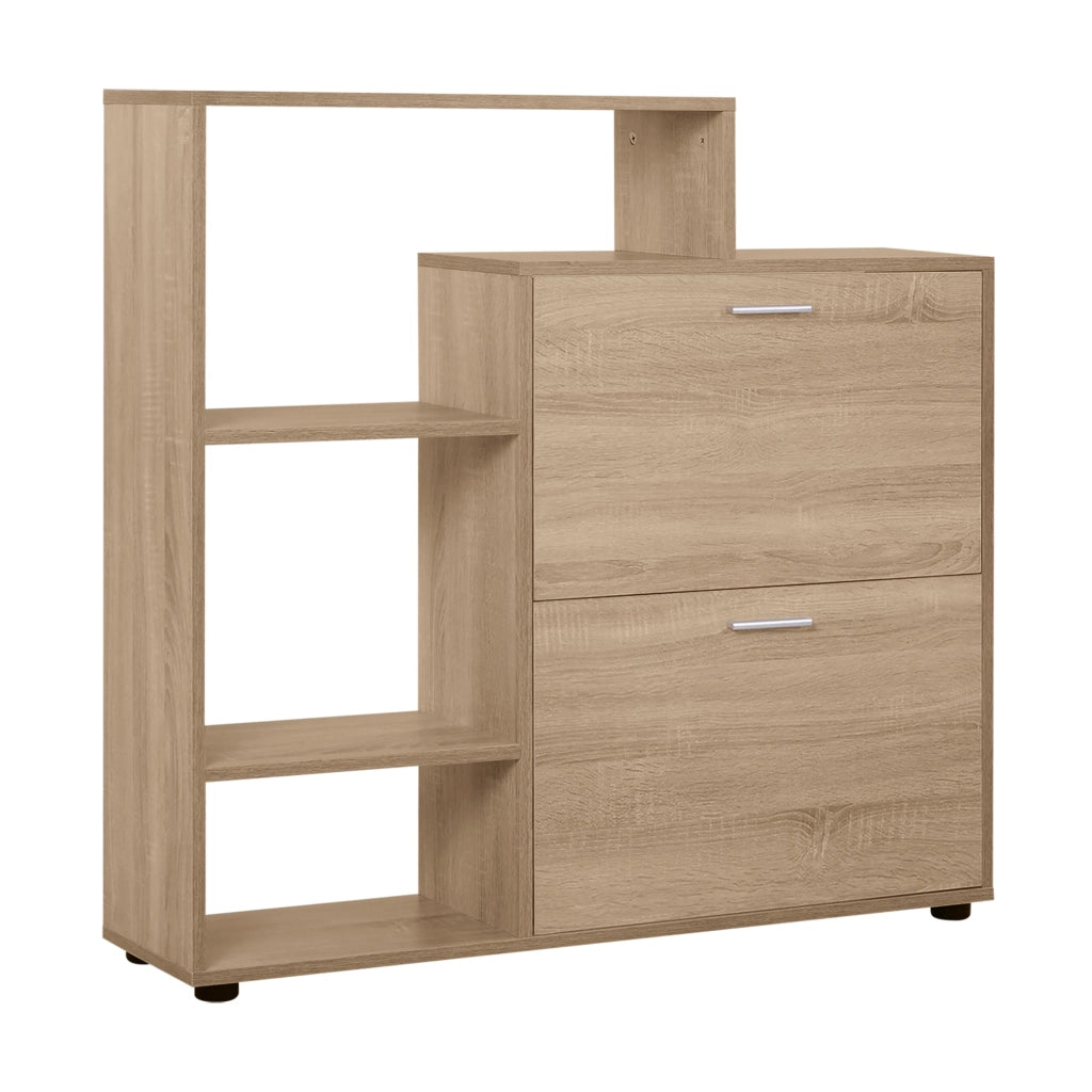 Scarpiera Salvaspazio 20 Paia da Ingresso in Legno Libreria 101.5x25.5x98 cm