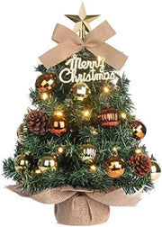 Albero di Natale mini con illuminazione per decorazione di tavola - 40 cm