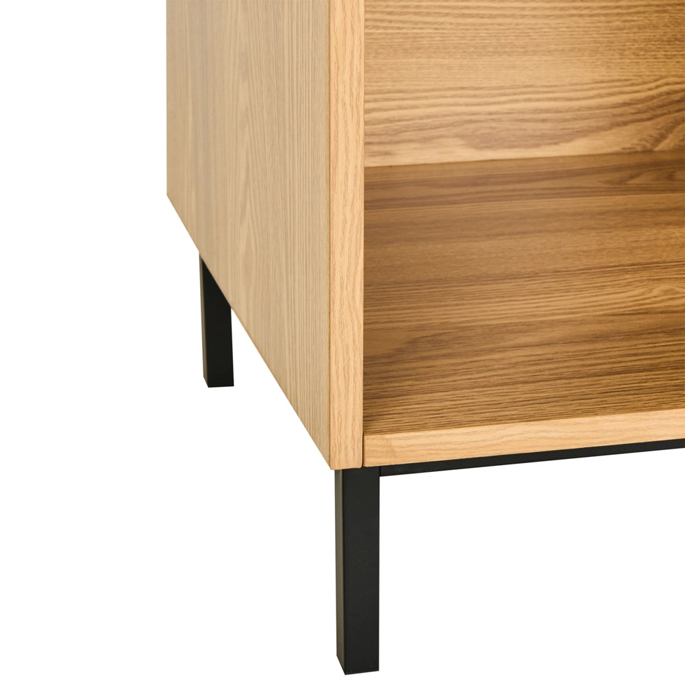 Scaffalatura Modulare 4 ripiani aperti in MDF Marrone chiaro stile moderno