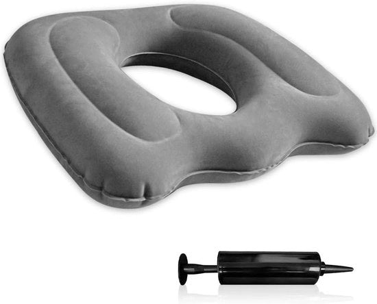 Cuscino ortopedico per emicranie e sollievo dal dolore con pompa - anello ergonomico per seggiolini da ufficio, auto, sedia a rotelle e gravidanza