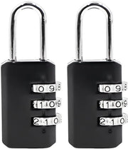 Sistema di sicurezza per porte e cancelli con combinazione a 3 cifre, resistentente alle intemperie, 2 pezzi, colore nero