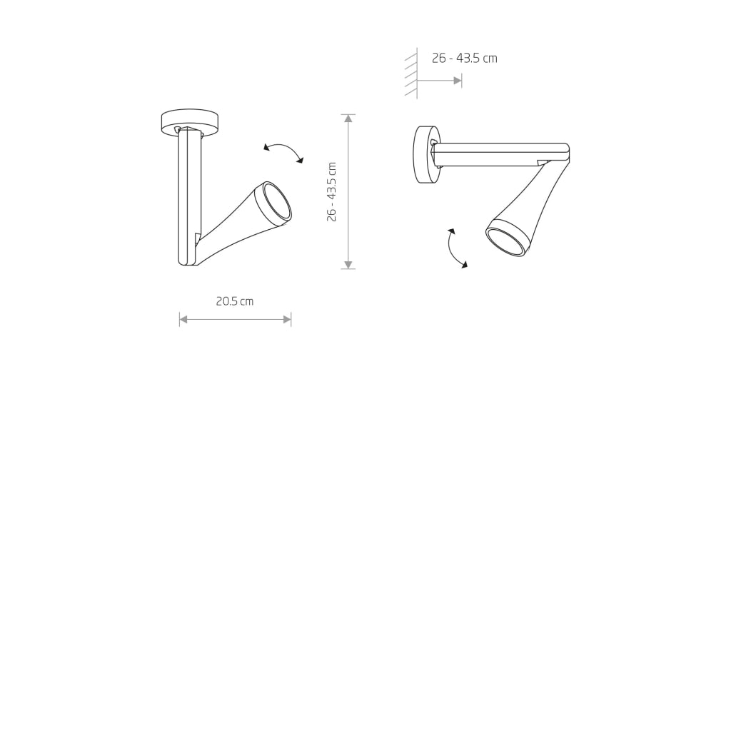 Applique LED Nowodvorski OTTAWA 9562 GU10 grafite IP44