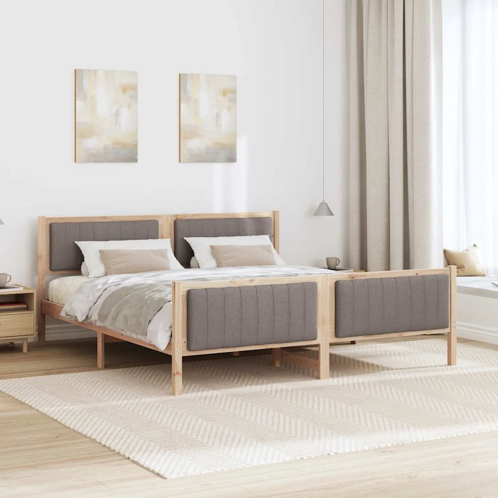 Struttura del Letto con testiera Marrone e taupe 180 x 200 cm 3394306