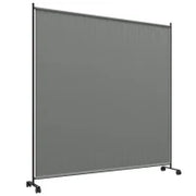 Pannello Paravento Esterno su Ruote per Giardino, Terrazza, Balcone, 183L x 30l x 181H cm, Grigio