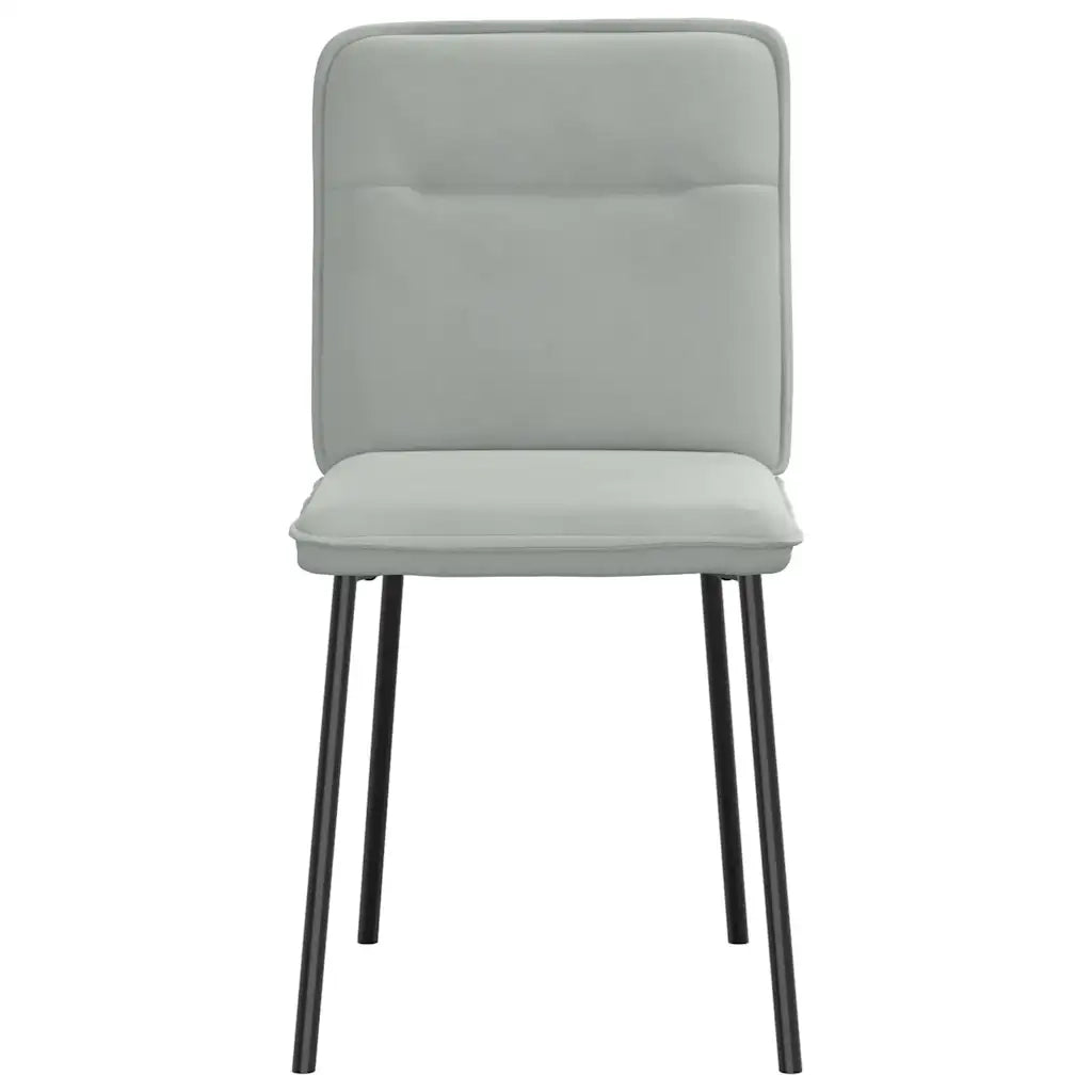 Sedie da Pranzo 6 pz Grigio Chiaro in Velluto 3315579