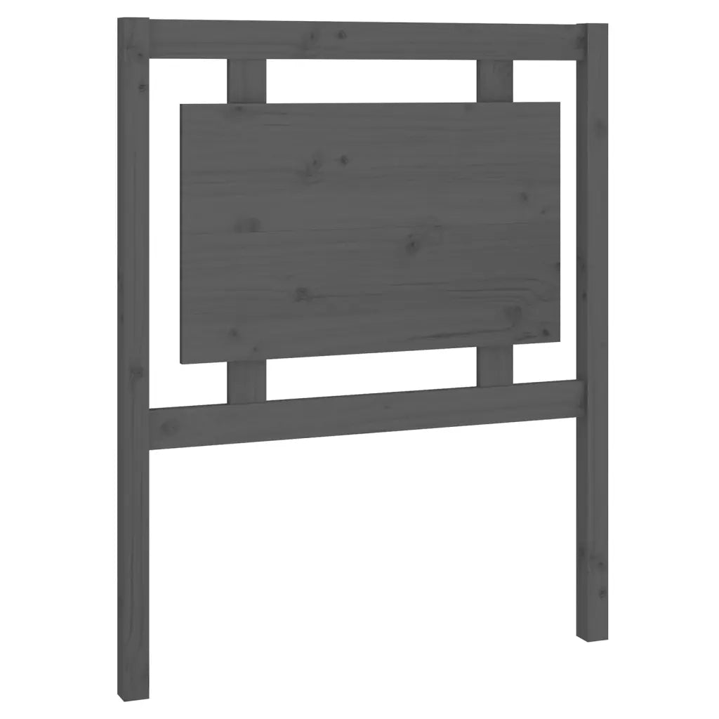 Testiera | Testata per Letto Grigia 80,5x4x100 cm Legno Massello di Pino