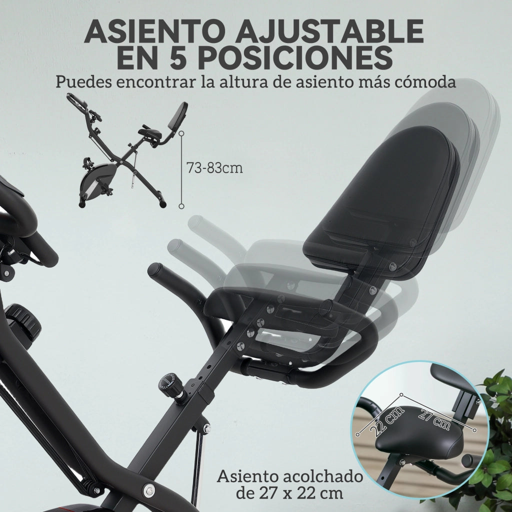 Bicicletta da Interno Pieghevole ¨C Zephmum ¨C Nero 43x97x109 cm