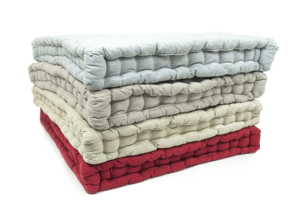 Cuscino Pavimento In Cotone Tinta Unita Ideale Per Divani Pallet Bancale 60x60 - 60x60 - Grigio