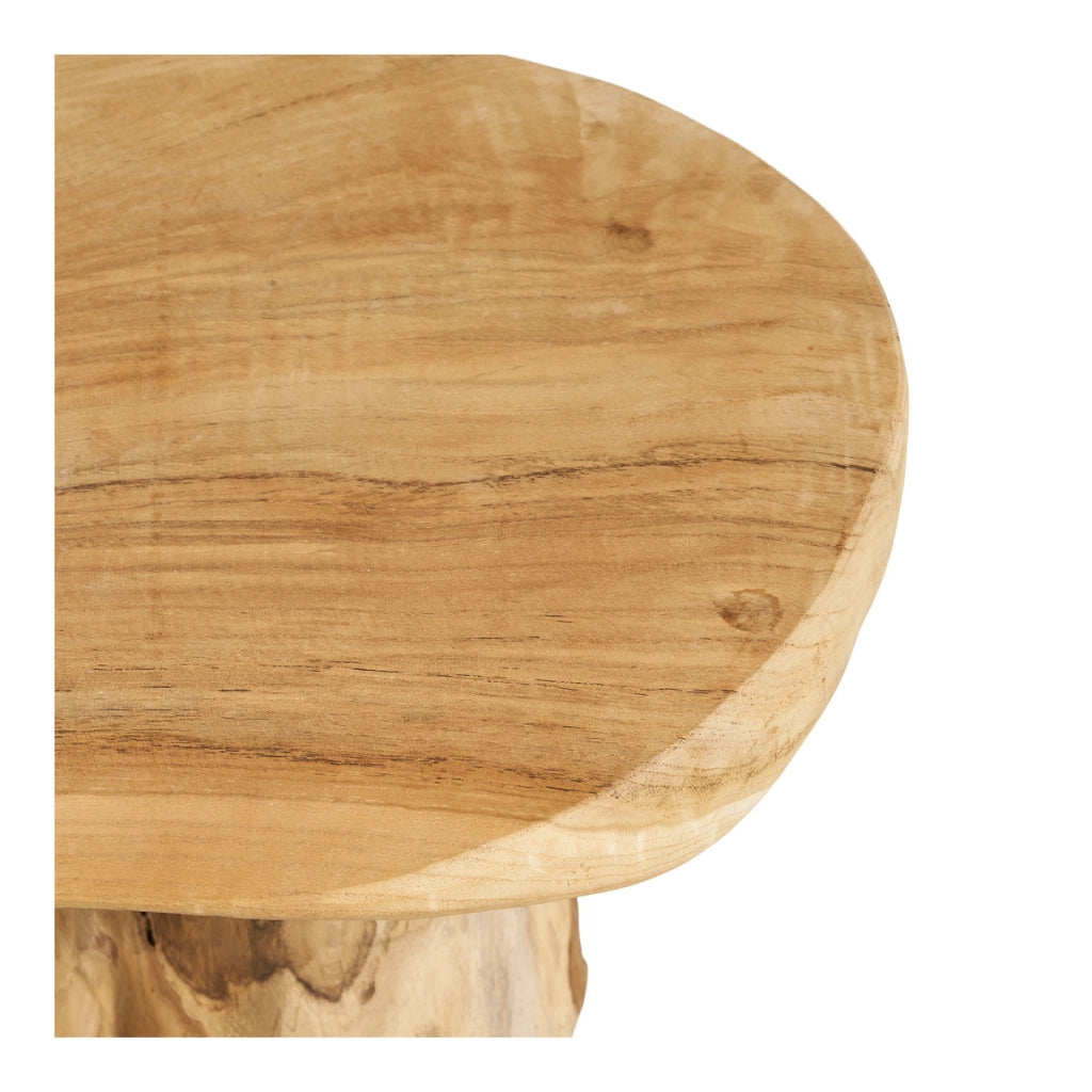Palena - Tavolino d'appoggio in teak naturale ø40x45 cm