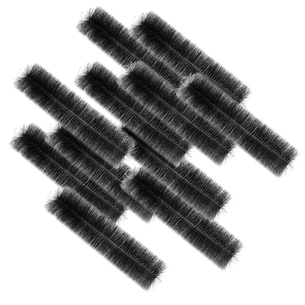 Set Black Brush con 24 spazzole per filtri a camera da laghetto, 60cm x Ø 15cm, polipropilene, nero, rimozione delle particelle più fini