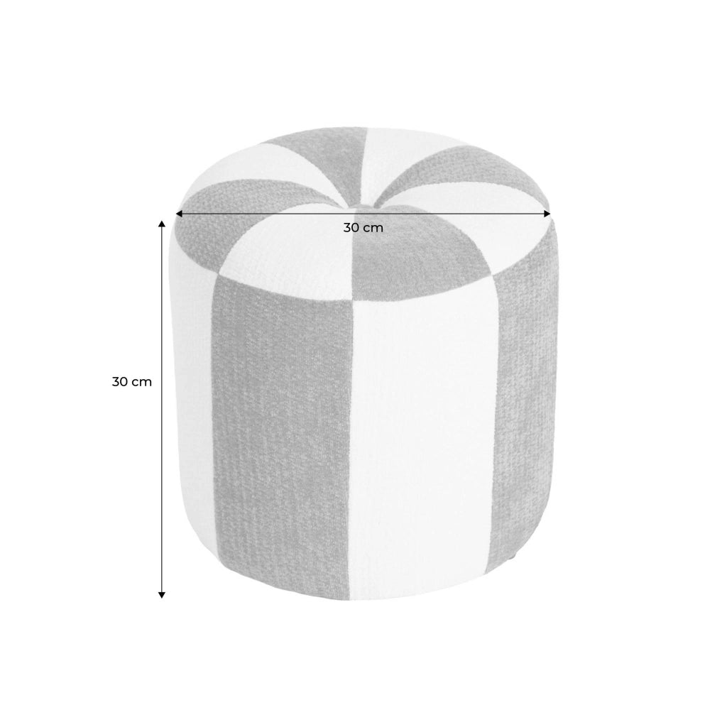 Pouf per bambini in tessuto chenille, giallo