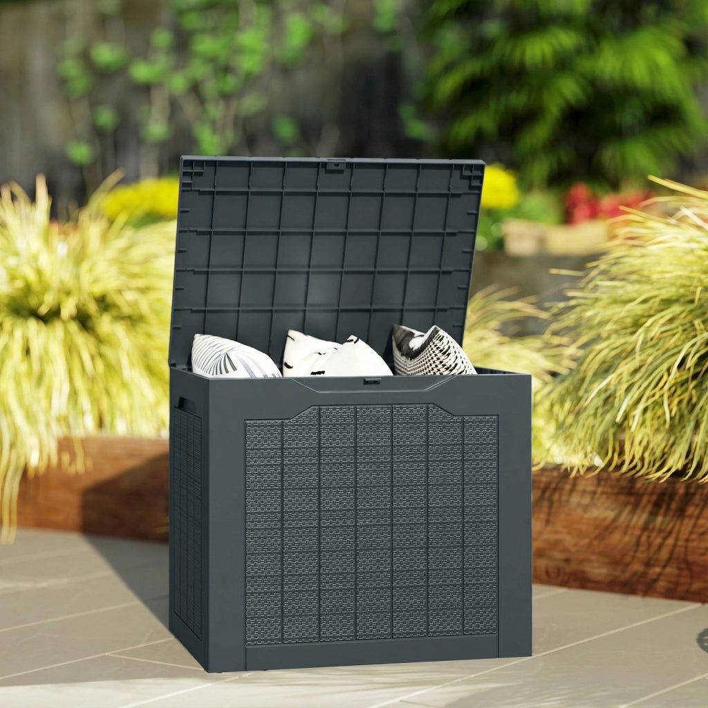 Coffre da giardino 93L ¨C zephmum ¨C 56x41x50 cm grigio scuro