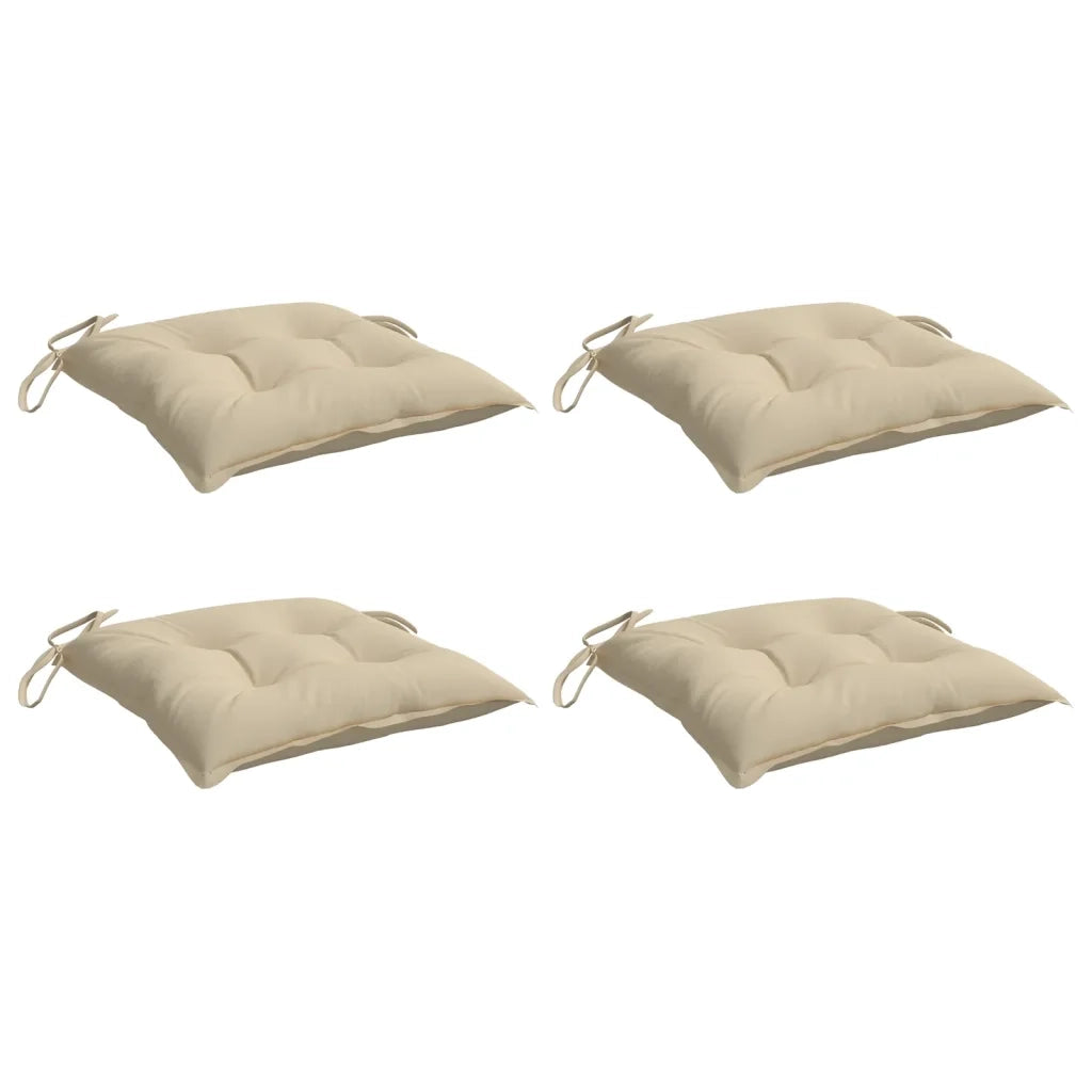 Cuscini per Sedia 4 pz Beige 40x40x7 cm in Tessuto Oxford 361460