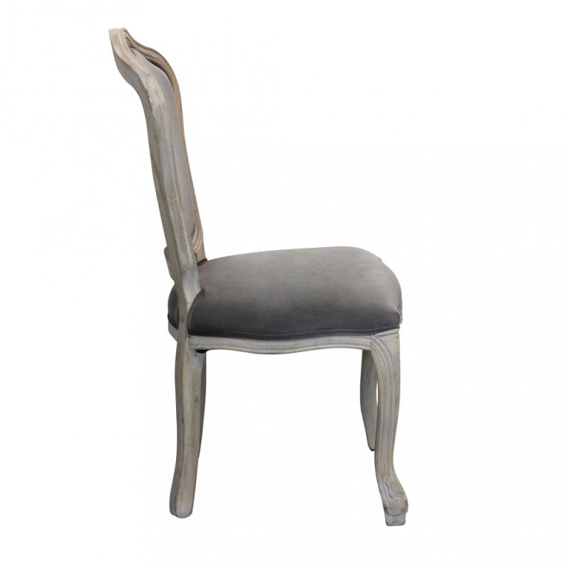 Set di 2 SEDIE CHARLENE IN VELLUTO TAUPE