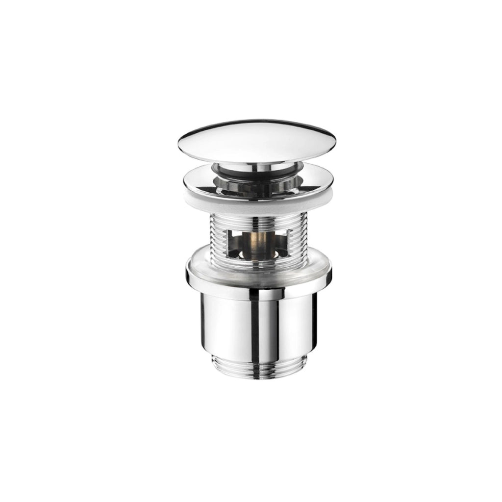 Piletta Clik Clak 1 1/4" con troppo pieno ottone cromato cromo lavabi bagno
