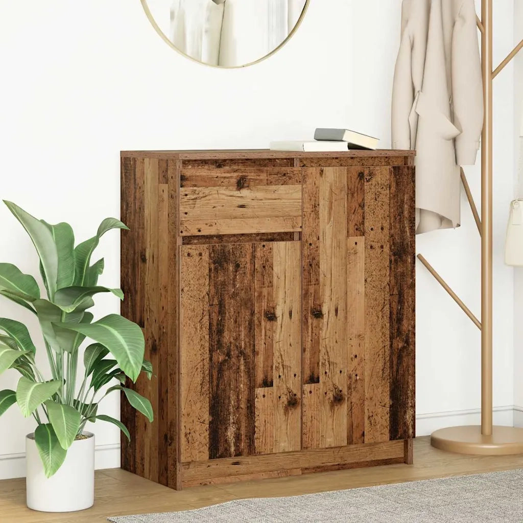 Credenza con Cassetto-Buffet-Armadio da cucina Legno Antico 71x35x84 cm in Truciolato