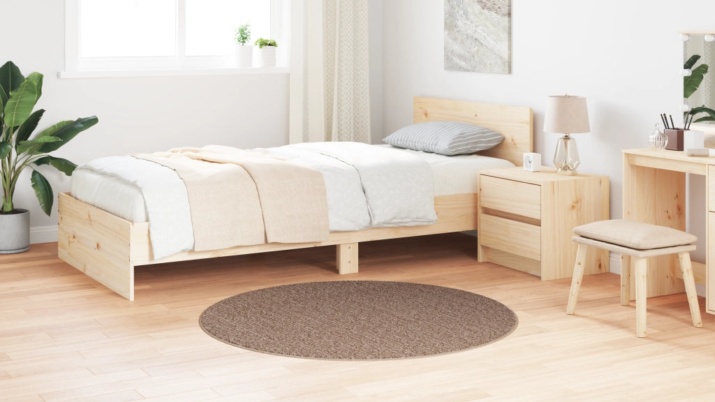 Tappeto Shaggy con retro in lattice Marrone Ã¸120 cm