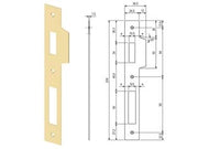CONTROPIASTRA PER SERRATURA SICUREZZA 2.0 BORDO QUADRO- - ottonato lucido (B00590.19.03) - 5 pezzi AGB