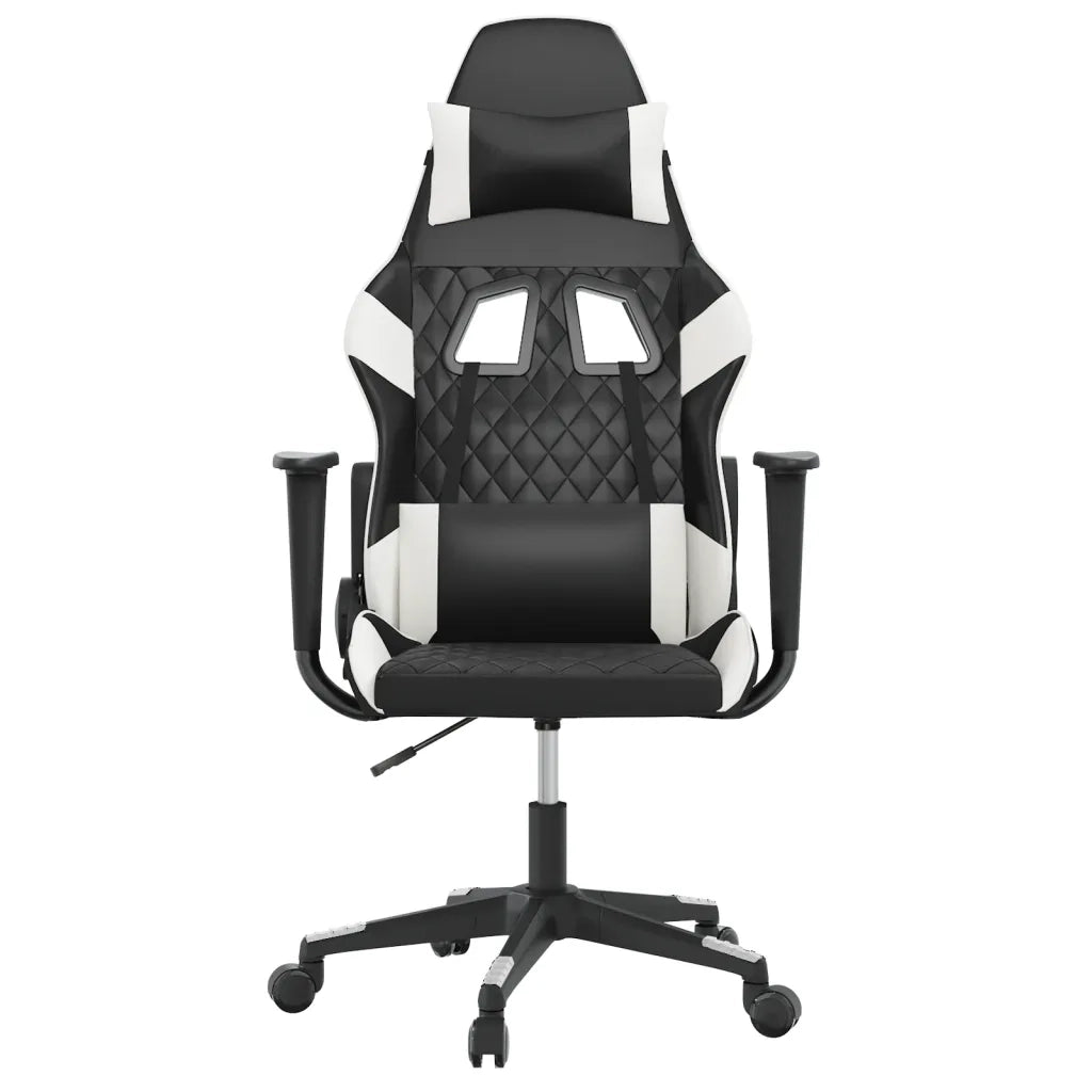 vidaXL Sedia da Gaming Nero e Bianco in Similpelle