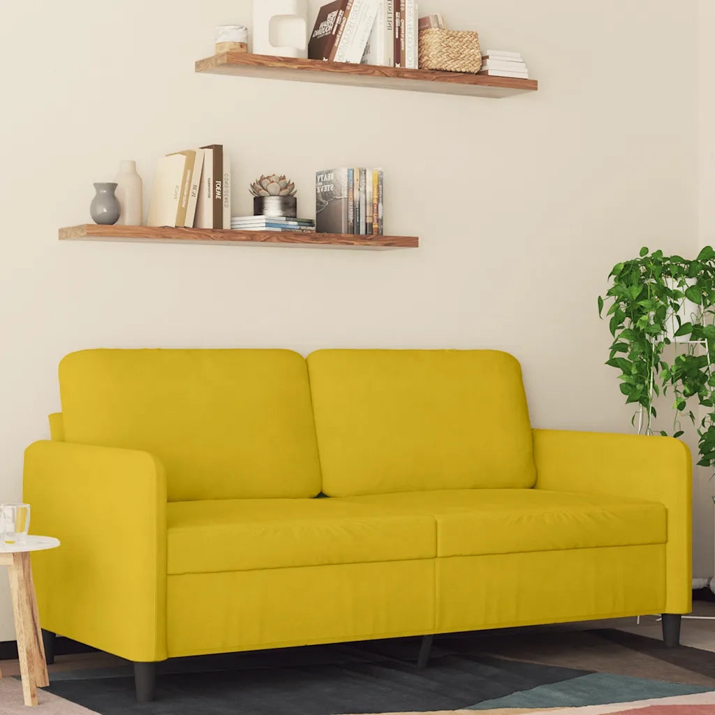 Divano a 2 Posti-Sofa 2 Posti giallo 140 cm in Velluto 353901