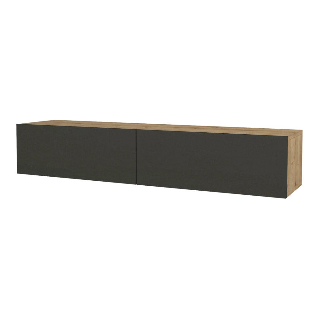 Mobile porta TV 135 x 31 x 25 cm effetto rovere e antracite 03_0007866