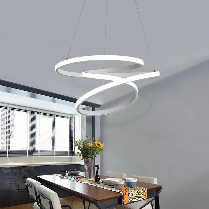 Lampadario Led a Sospensione illuminazione dal Design Moderno Regolabile 6440 Lm