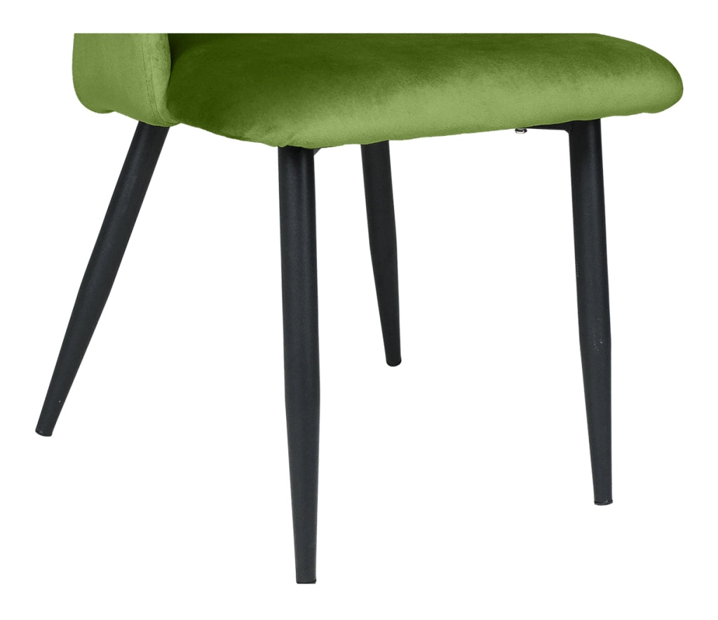 Sedia da pranzo imbottita in velluto verde pistacchio (2pz) - Zoe - SD39ZOPM