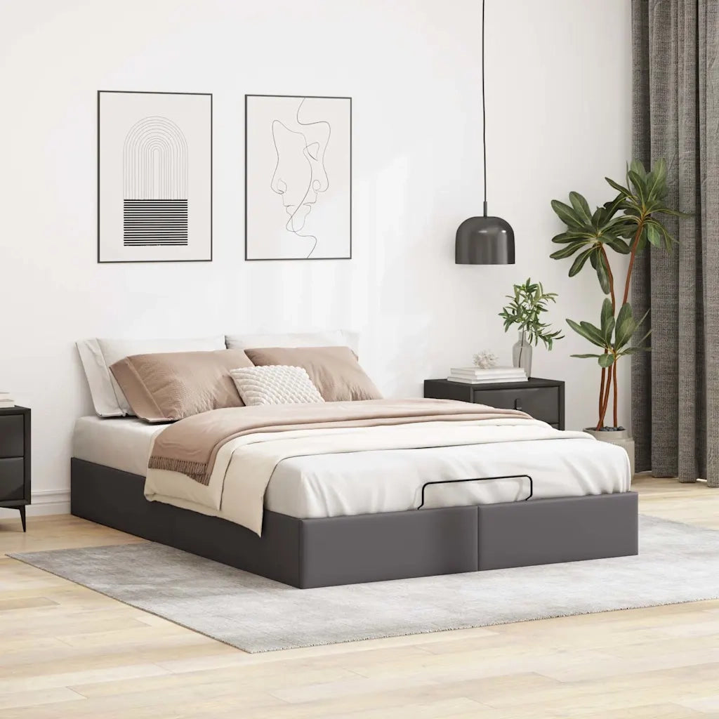 Struttura Letto Pouf senza Materasso 140x190 cm Similpelle