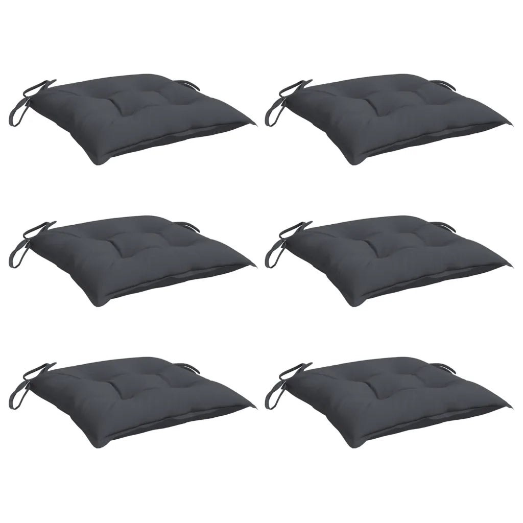 Cuscini per Sedia 6 pz Antracite 50x50x7 cm Tessuto Oxfordcod mxl 116089