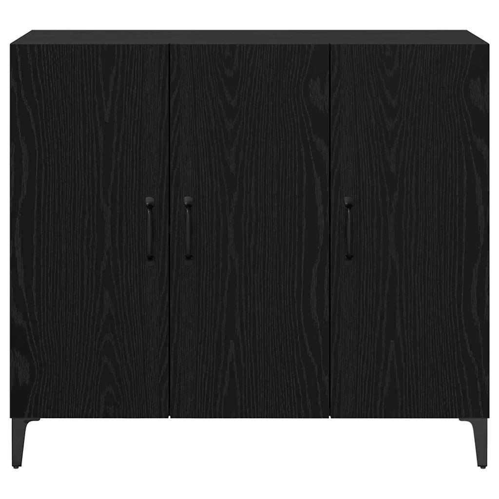 Credenza-Buffet-Armadio da cucina Rovere nero 34 x 90 x 80 cm Legno multistrato