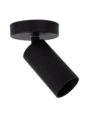 Faretto soffitto nero alluminio CLUBS GU10 40W Lucide