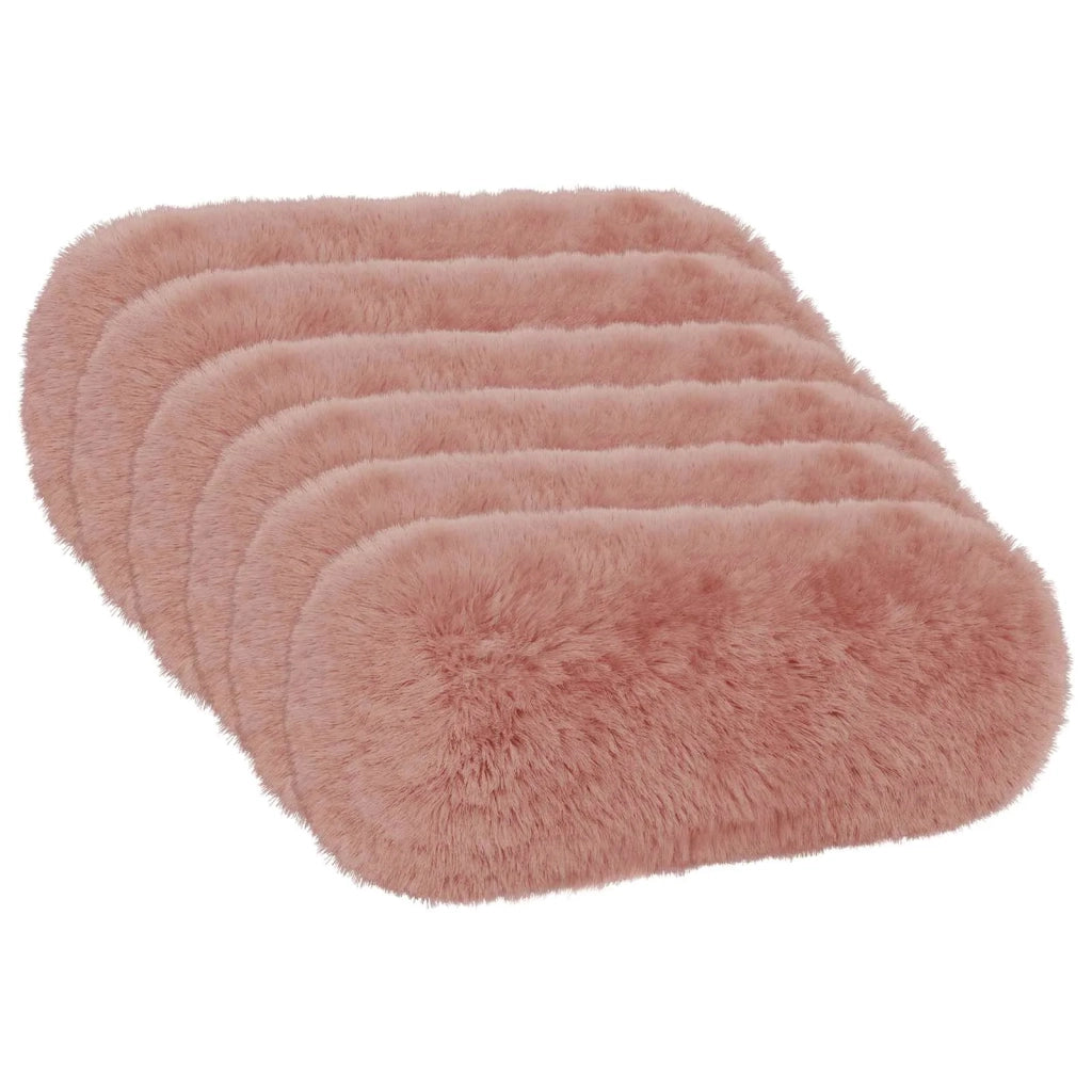 Federa 6 pcs HEERLEN Rosa Ø 15 x 40 cm Fleece PV 923390