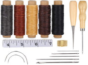 Accessori per la lavorazione del cuoio - Attrezzi per cucire/Scultura - Aghi e fili - Aghi da cucire - Accessori DIY per la cucita - 5x Cordino di cera/Regolo di metallo