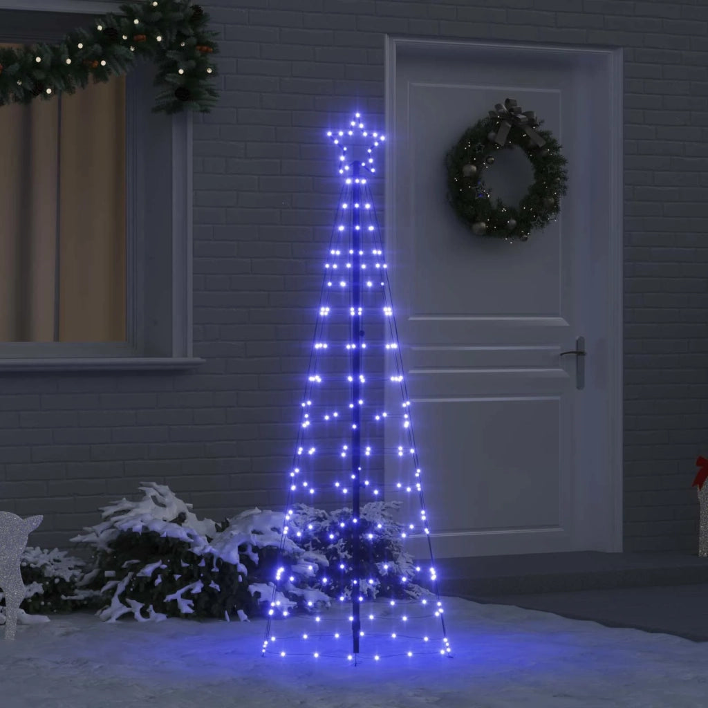 Albero di Natale LED con picchetti per il terreno Blu 250 cm 42018752