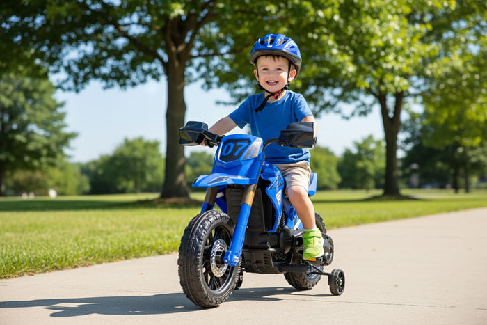 Moto Elettrica per Bambini 12V 4,5Ah Blu