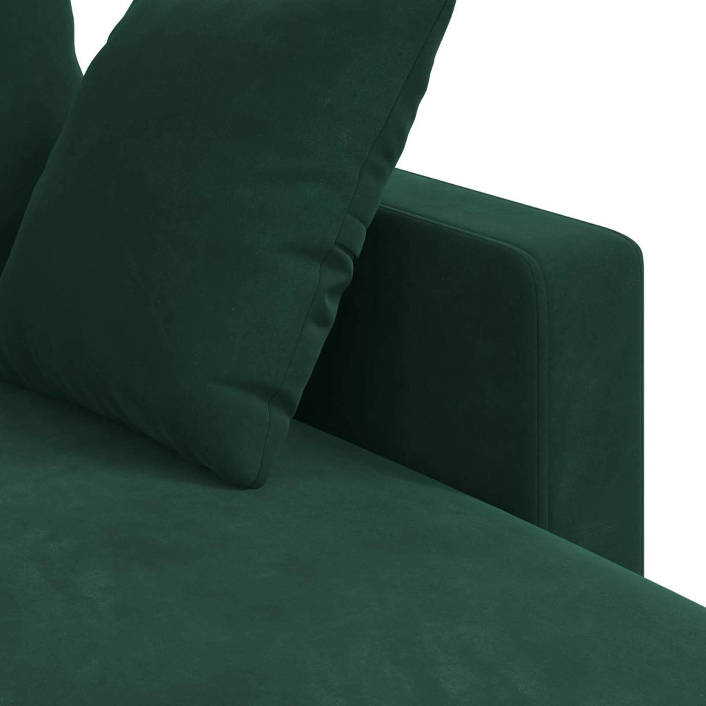 Divano Verde Scuro 198 x 134 x 80 cm Velluto 42024460