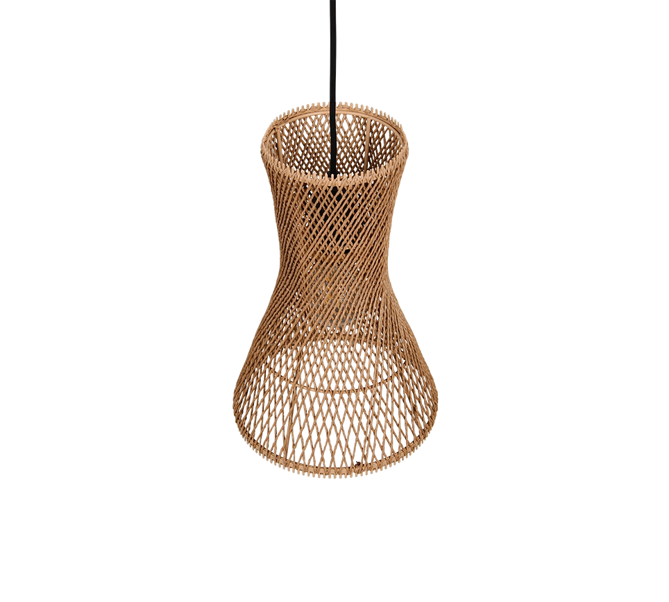 Lampada a sospensione, fibre naturali, D 20 cm, Bijou