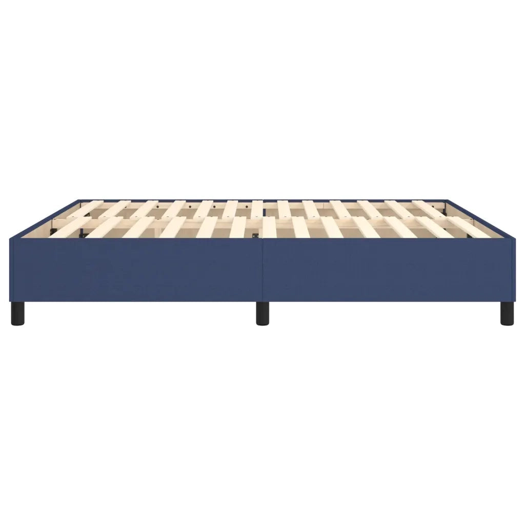 Struttura Letto a Rete a Molle-Giroletto Blu 160x200 cm in Tessuto 530450