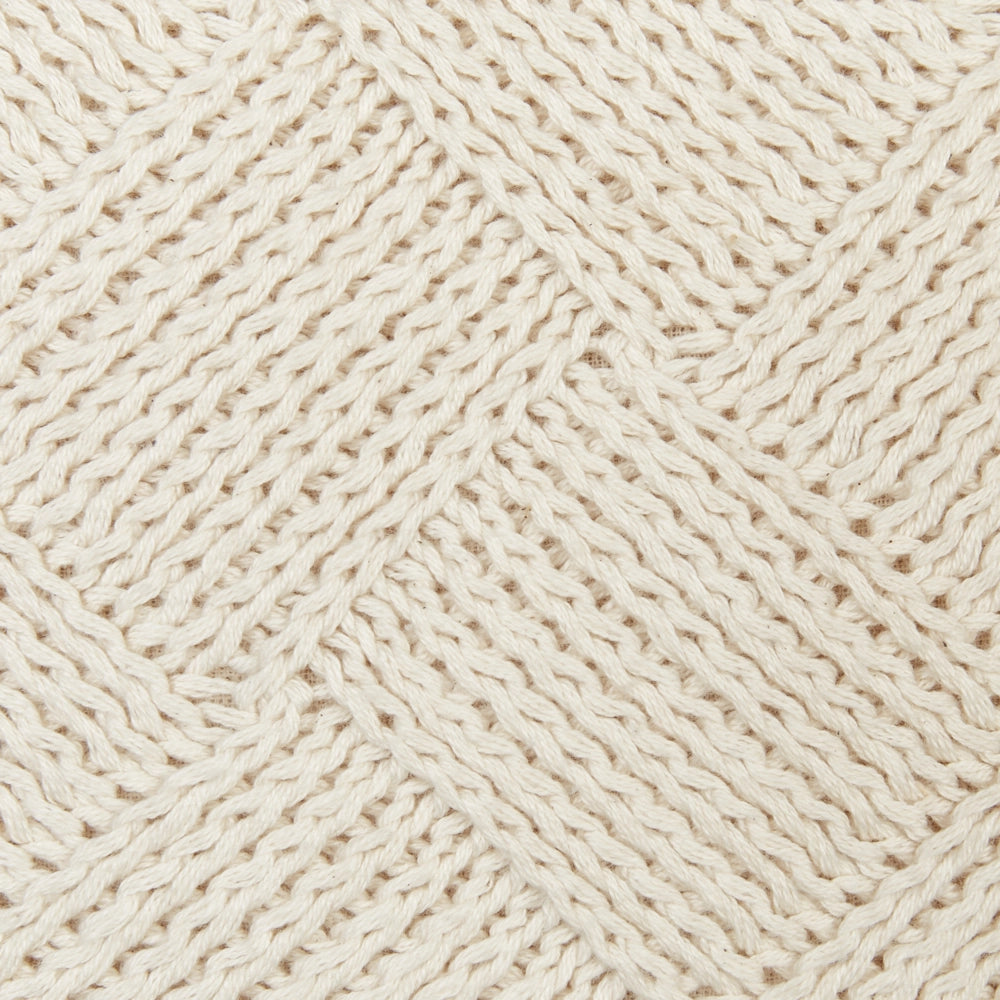 Set di 2 cuscini decorativi in cotone intrecciato beige soggiorno camera da letto