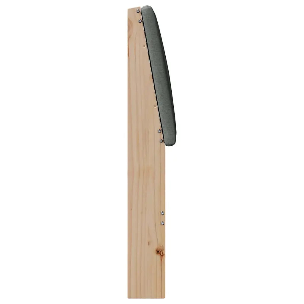 Testiera imbottita Grigio scuro 135 cm Pino massello 879400