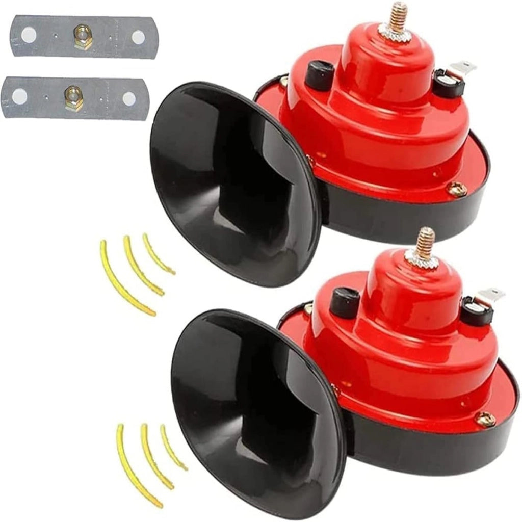 CLACSON TROMBE AUTO 12V 110DB CHI OCCIO ROSSE IMPERMEABILI UNIVERSALI 78MM