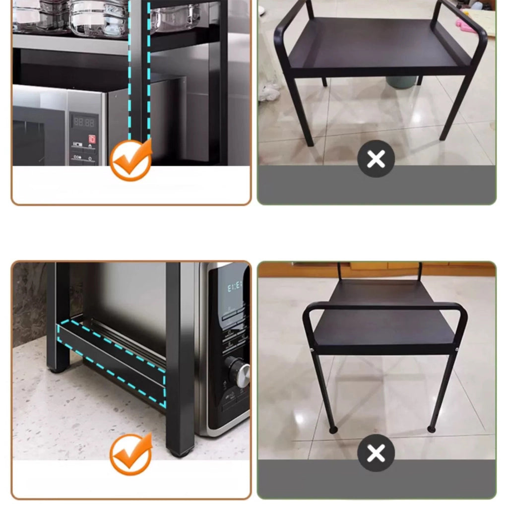 Ripiano per microonde estensibile 40-64 cm con 6 ganci