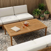 Piano del tavolo Rettangolare Legno di teak solido Naturale 42033169