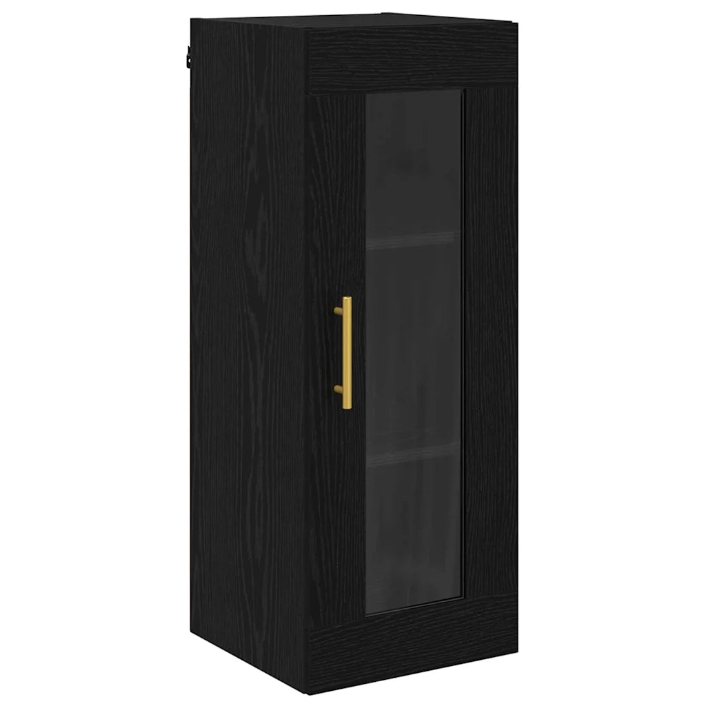 Pensile | Mobile a Parete Rovere Nero 34,5 x 34 x 90 cm