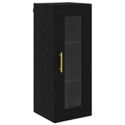 Pensile | Mobile a Parete Rovere Nero 34,5 x 34 x 90 cm