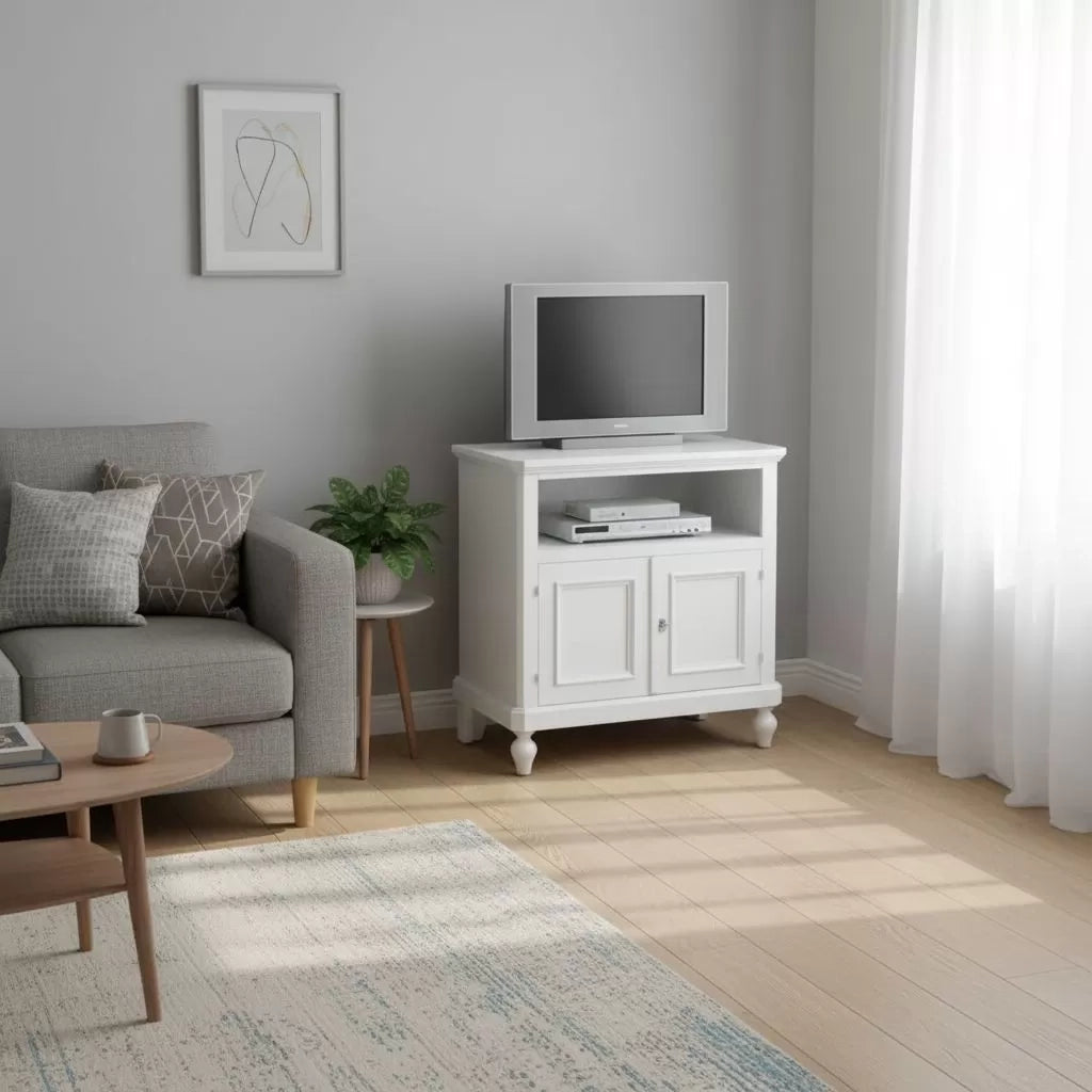 Porta tv arte povera 2 ante legno bianco sporco 85x46x80 (6057) - Mobili 2G