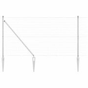 Recinzione da Giardino | Recinzione con Posto Argento 1,2 x 10 m Acciaio