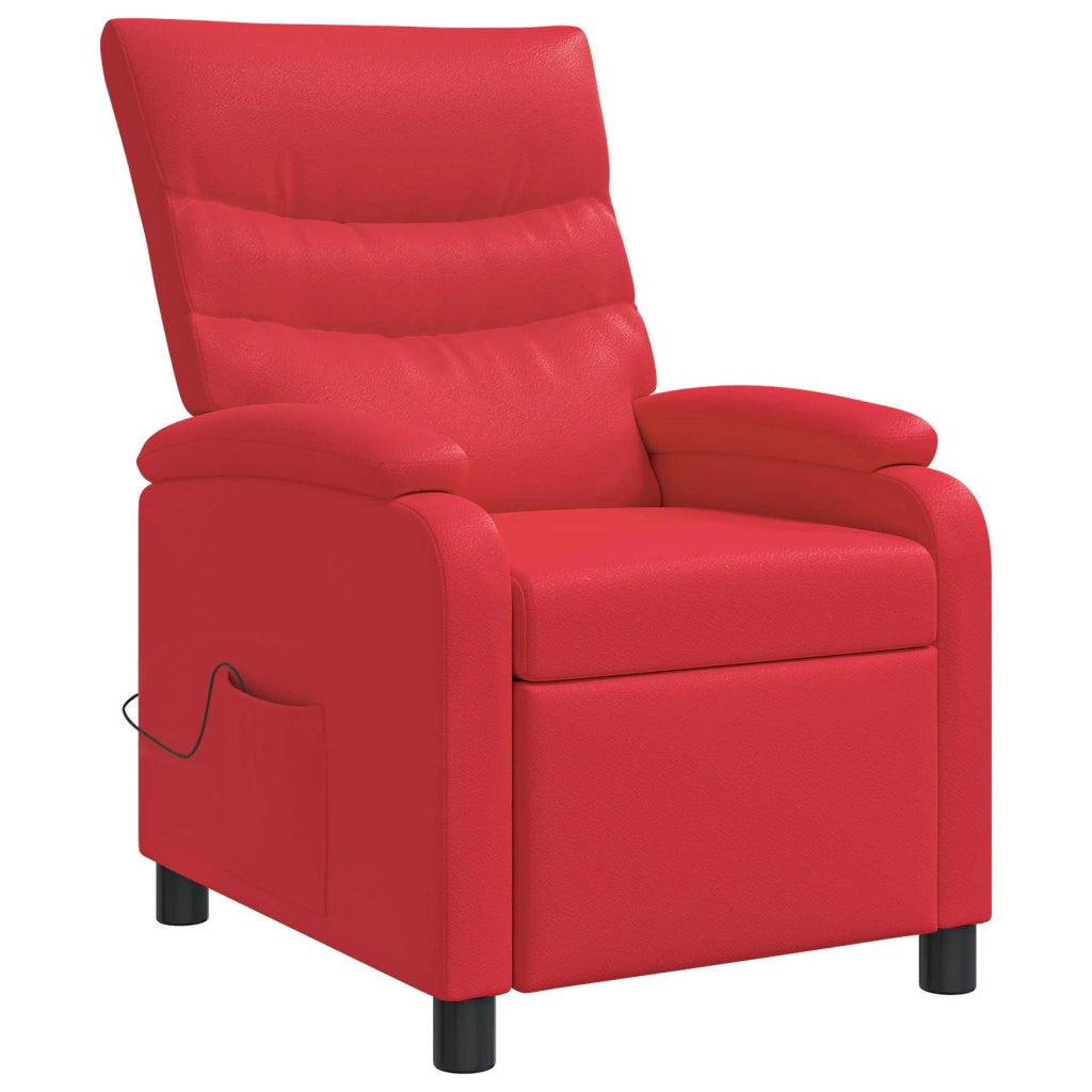 Divano Sedia-Poltrona Massaggiante Rosso Similpelle 701079