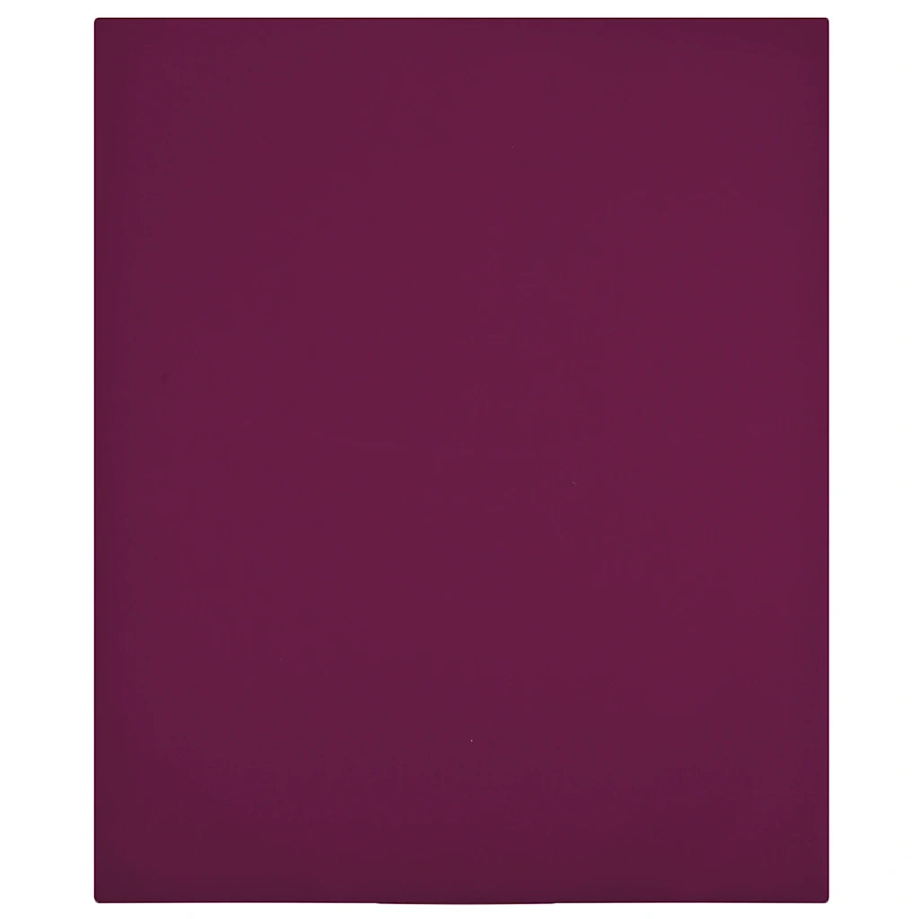 Lenzuola con Angoli Jersey 2pz Bordò 180x200 cm Cotone 136259