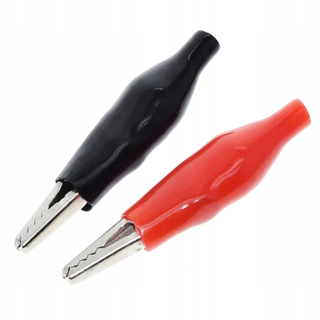 Coccodrillo Isolato 3A Rosfix Set Nero + Rosso – Alta Qualità, Sicurezza | Facile Uso, Progetti Elettronici | 2 Pezzi